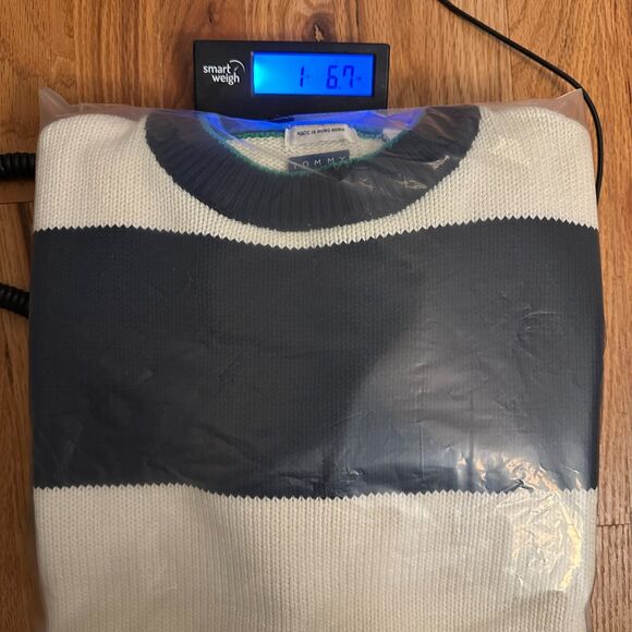 Vintage 90s Tommy Hilfiger Rugby Stripe Cotton Knit Sweater Mens L - Picture 13 of 13